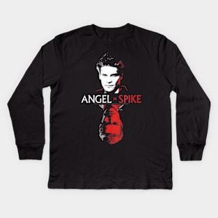 Buffy Face To Face Angel Spike Kids Long Sleeve T-Shirt